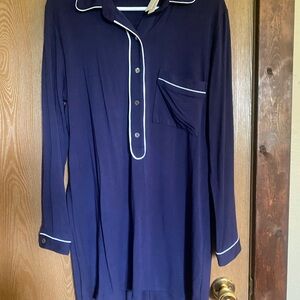 Navy Blue Women's Sleep Shirt
